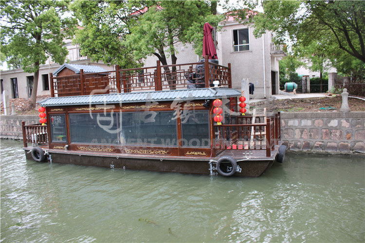苏州太阳湖私人别墅订制10m画舫船